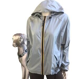 IN Sport Windbreaker Blue Full Zip Hooded Women' Size Small